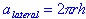 circular cylinder lateral surface area