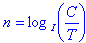 battery life equation arranged to solve for Peukert number