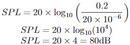 Sound Pressure Level SPL equation